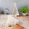 Flexible Silicone Mold Hollow Christmas Tree Decoration Mould Temperature Resistant Gypsum Mould for Candlestick