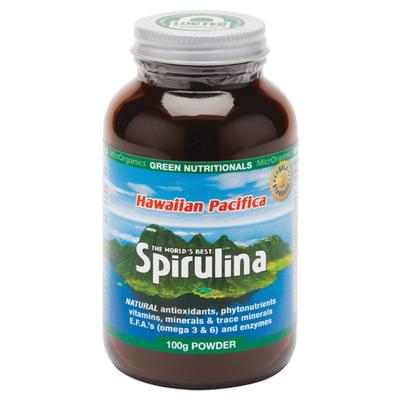 MicrOrganics Green Nutritionals Spirulina Pacifica Hawaiana 100g Polvere