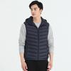 Men's Lightweight Down Vest - Sleeveless, Stand Collar, Short Style, Warm White Duck Down, Autumn/Winter Collection.