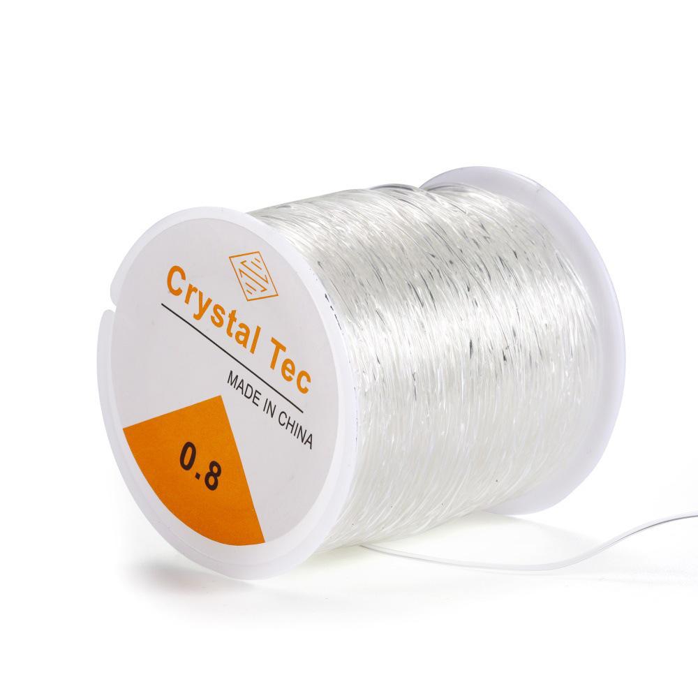 DIY Crystal Beading Line: Transparent Elastic Jewelry Cord for Bracelets & Beads