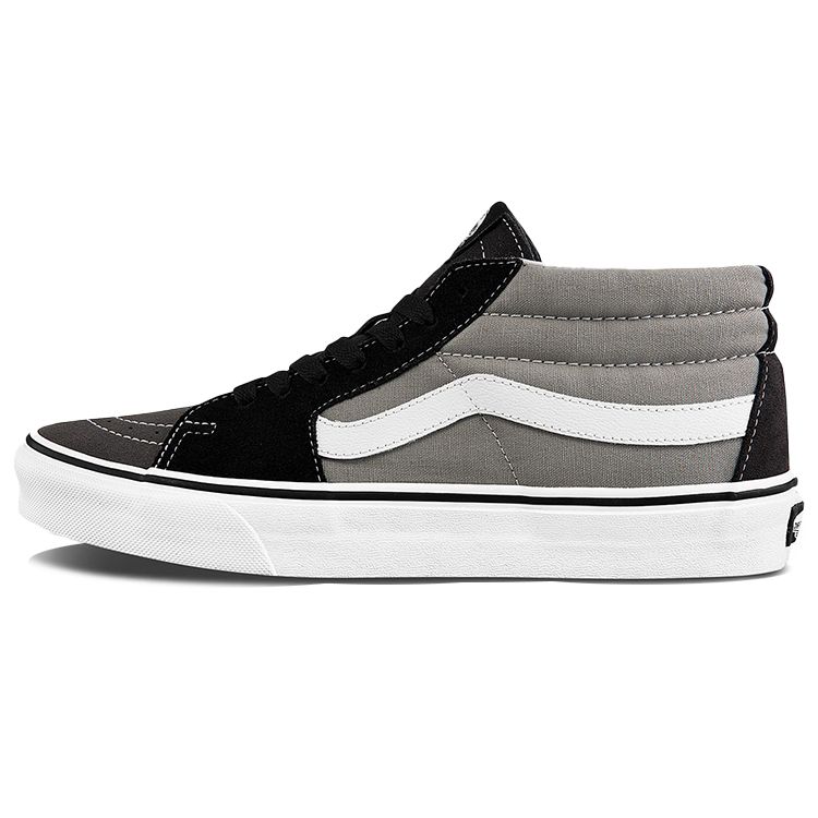 Vans Sk8 Comfortable Retro Casual Mid-Top Skate Shoes Unisex Sneakers Black White Gray VN0A3WM32PD