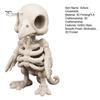 Creative Resin Alternative Statues 3D Printed Gothic Vulture Skeleton Figurine,Spooky Bird Skull Statue, Mini Personalized Interior Decor Micro