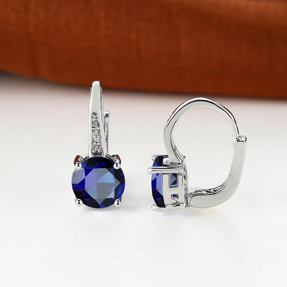 

Модные геометрические медные серьги с зеленым цирконием для женщин и девушек, многоцветные металлические серьги в стиле INS для вечеринки, дня рождения, с цирконом