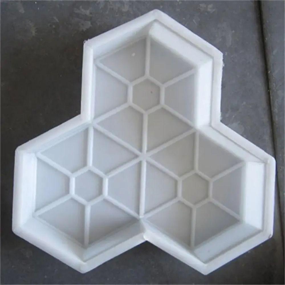 1Pcs Plastic Stepping Stone Paver 25x5cm Concrete Path Maker Mold For Lawn Patio Yard Garden
