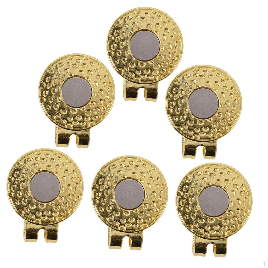 6 Stück Golf Hut Clips Ballmarker Kappenhalter Training Tragbar für Taschen