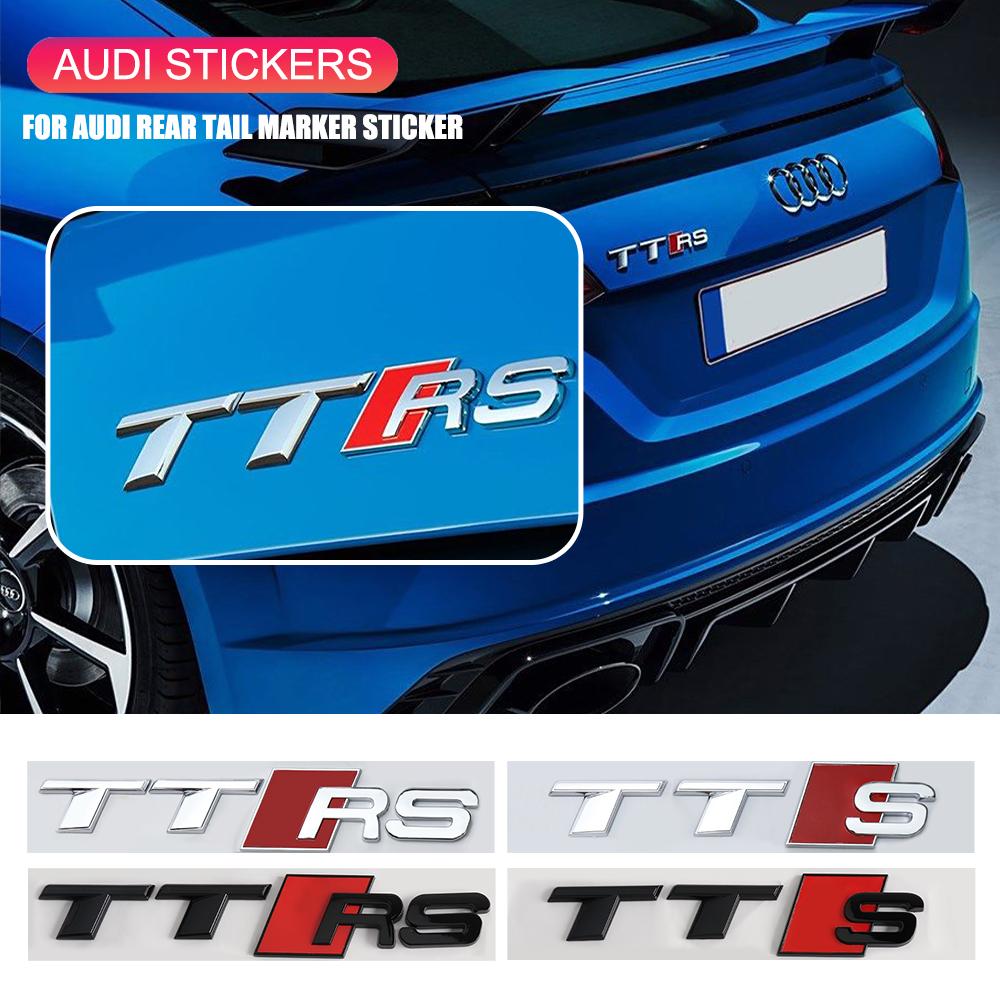 1PCS 3D ABS Numbers Letter Emblem Car Fender Rear Trunk Sticker For Hot TTS TTRS Logo A7 TT RS A3 A4 A6 Replacement Accessories