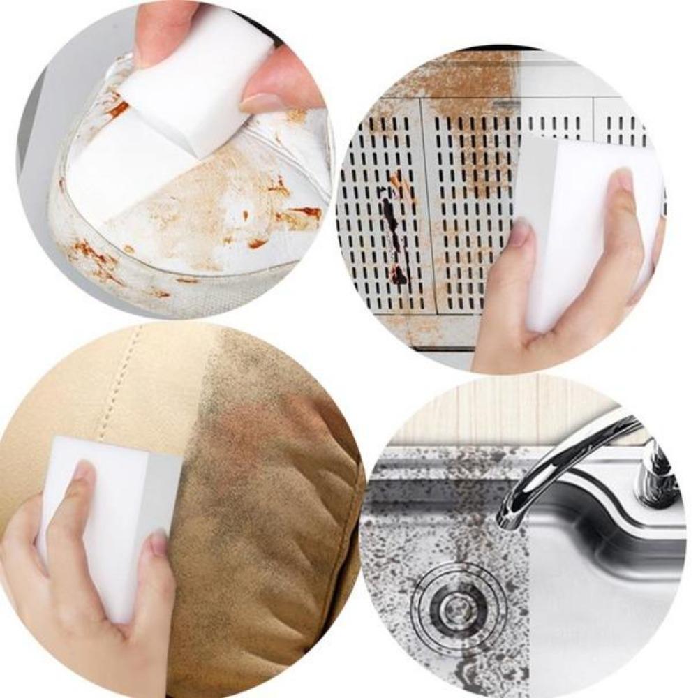10 PCS  Lot Melamine Sponge Magic Sponge Eraser Cleaner Cleaning Sponge for Kitchen Bathroom Cleaning Tools 100*60*20mm