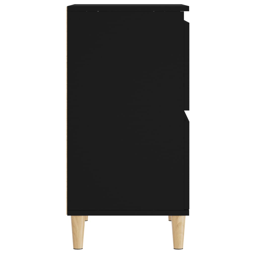 Sideboards 2 Pcs Black 60 X 35 X 70 Cm Engineered Wood