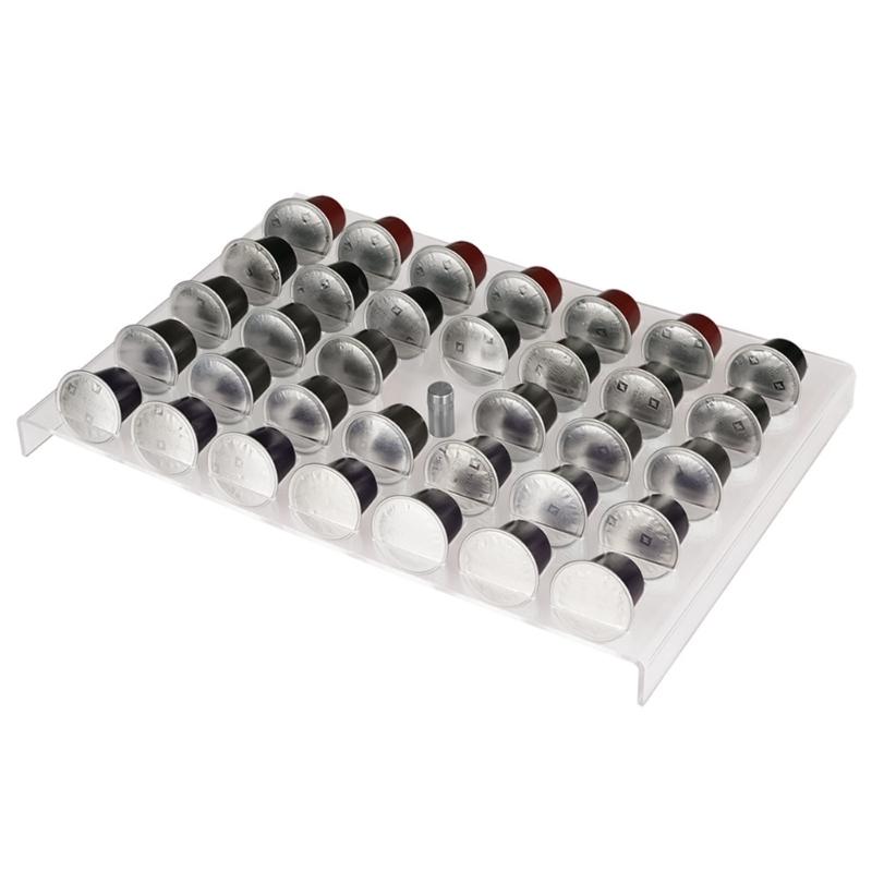 Acrylic Coffee Pods Holder Storage Rack For Countertop Cabinet Coffee Pod Holder Large Capacity Coffee Pods Holder