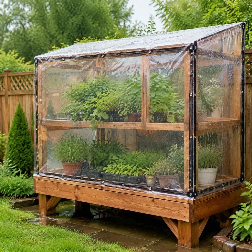 6.56 X 13.12 Ft Waterproof Tarp PE Chicken Coop Cover Durable Clear Tarpaulin Vegetable Protection