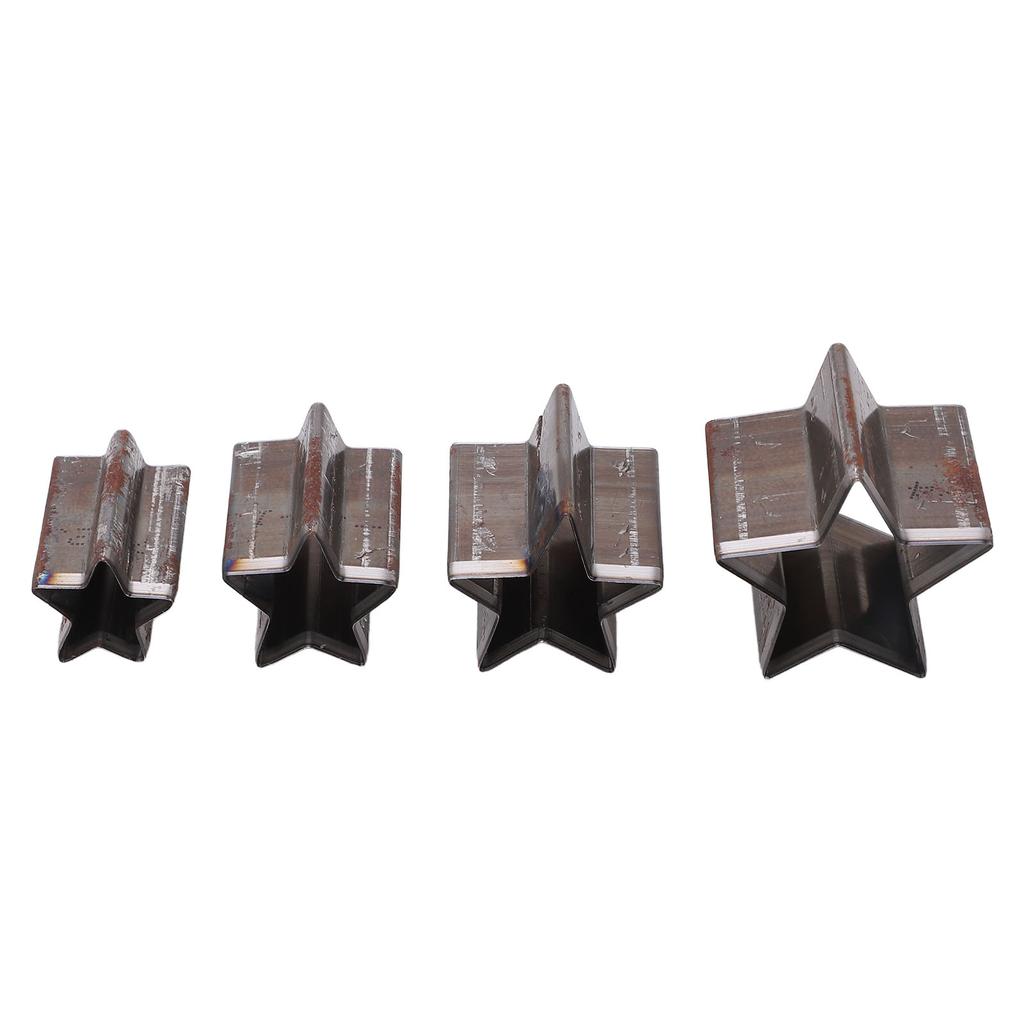4PCS Pentagram Cutting Mold Alloy Steel Leather Punching Die Set with Storage Box for Handicrafts