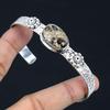 925 Silver Turritella Agate Stone Handcrafted Engagement Birthday Bangle Jewelry