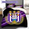 RSC Anderlecht Σετ Κουβέρτας Κρεβατοκάμαρας με Σχέδιο Διακόσμηση Σπιτιού Δώρο (1 * παπλωματοθήκη + 2 * μαξιλαροθήκη χωρίς πυρήνα)