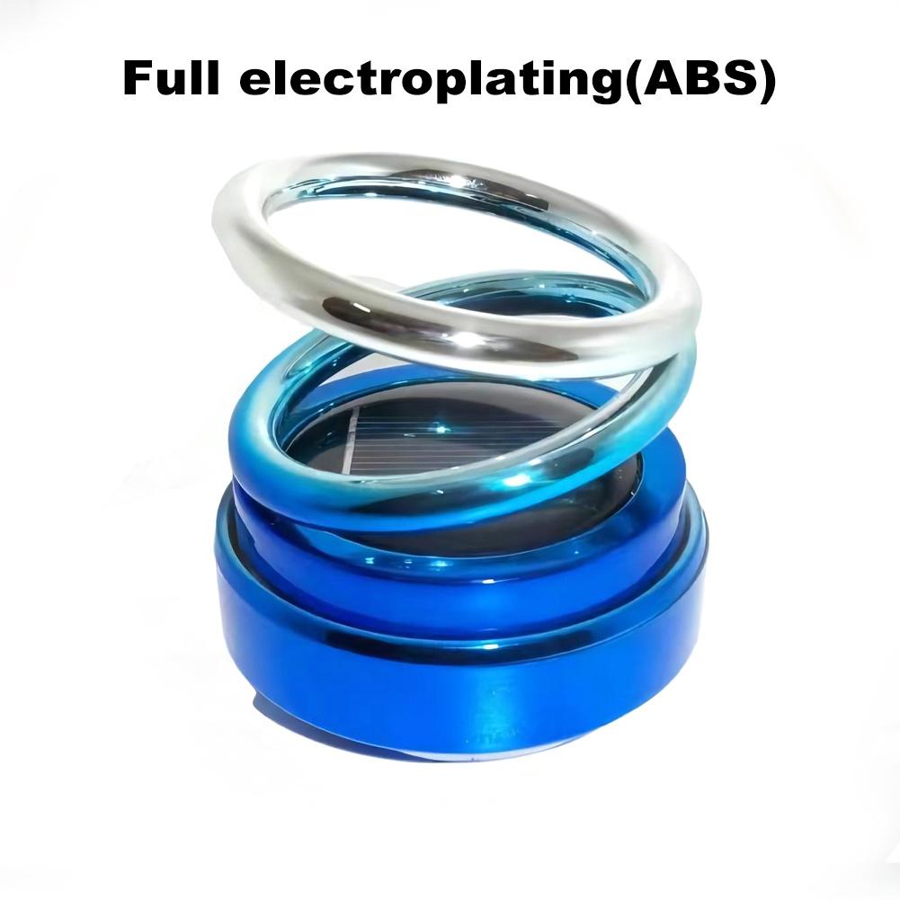 Automobilový solární rotační aromaterapeutický osvěžovač vzduchu s dvojitým kroužkem, difuzor pro interiérové ​​doplňky pro dekoraci domu v autě