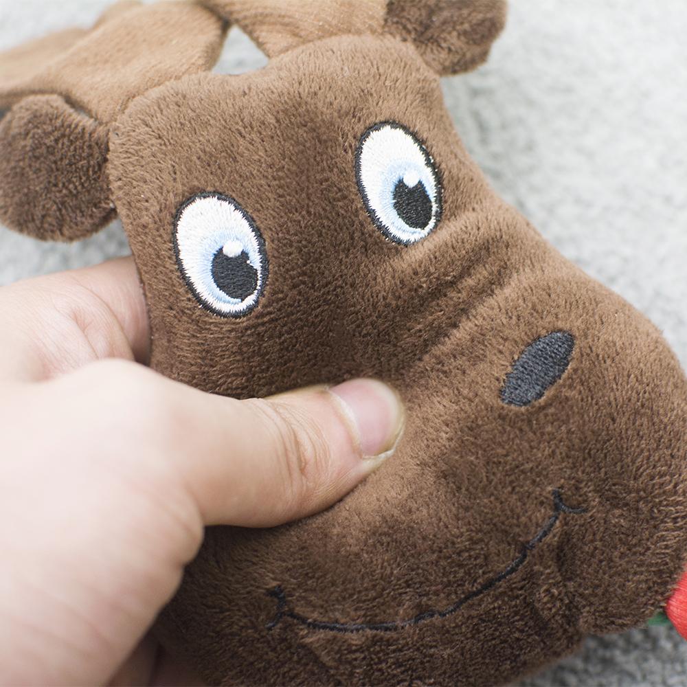Christmas Style Soft Pet Plush Rope Chew Squeaky Toys for Dogs