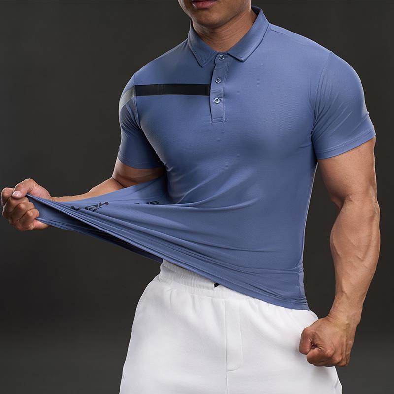 

Outdoor Sports American Style Casual Short-sleeved T-shirt Fashionable Slim Elastic Fitness Breathable T-shirt 3XL сірий