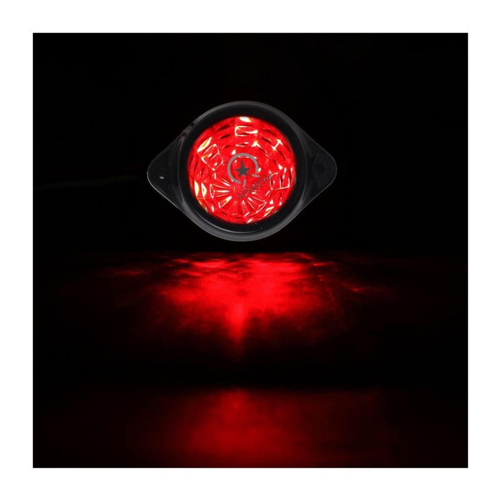 2PCS Red LED Side Marker Lights 12V/24V Trailer Lights – Truck / RV / Camper Van / Semi Truck / Boat / Motorcycle Tail Marker Lamps (Universal Fit)