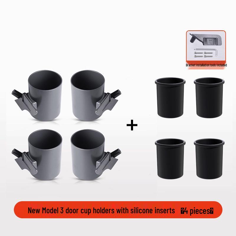 Speciální držák na nápoje pro Tesla Model 3/YL Nová edice Dveře a úložný prostor