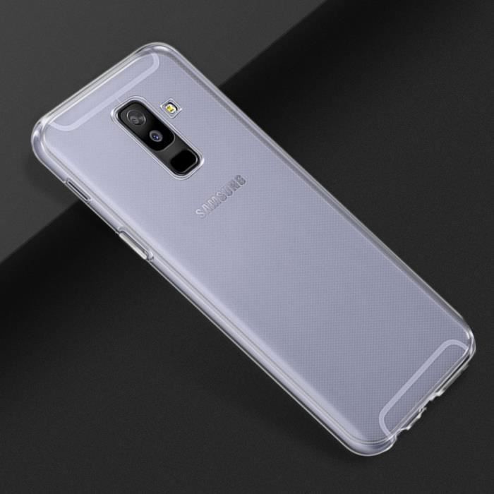 Coque de protection - E.F.CONNECTION - Samsung Galaxy A6 Plus 2018 - Silicone - Verre trempé - Antichoc