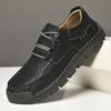 Genuine Leather Lace Up Men Casual Flat Shoes Comfortable Non-slip Lightweight Daily Walking Driving Shoes for All Seasons