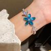 Zircon Flower Pendant Bracelet For Women With Elegant Design For Summer