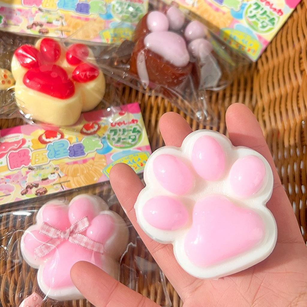 Hand Squeeze Cat Paw Toy for Office Decompressing Soft TPR AntiStress Mochi Toy Anxiety Reliever Kids Rewards