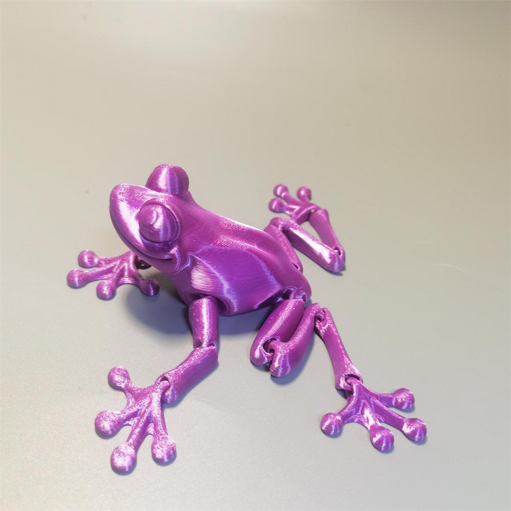 Realistic 3D Frog Toy with Movable Joints - Desktop Ornament and Gift Collection