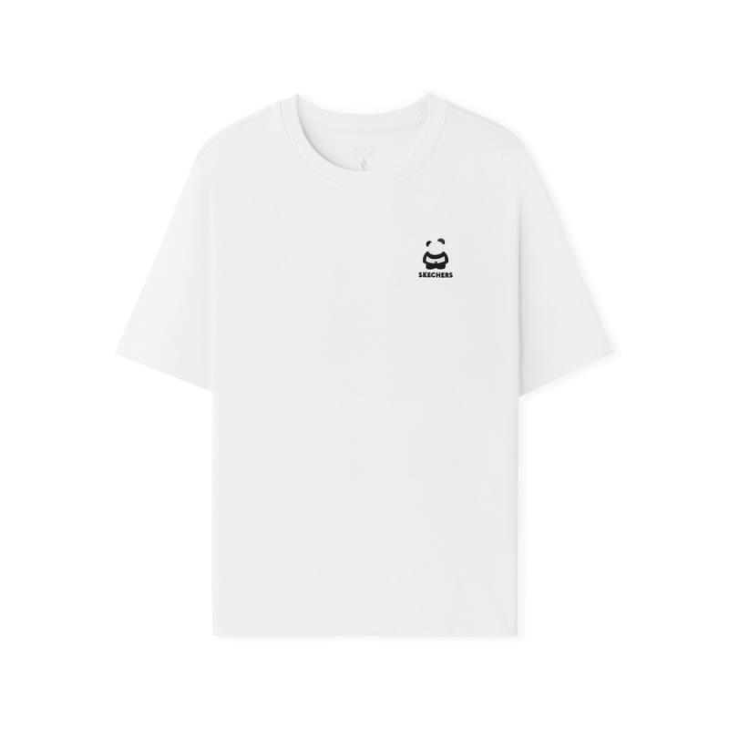 Skechers Fashion Series Comfortable Round Neck Sports Casual Short Sleeve T-Shirt Unisex Tops L325U100-0019 XXL