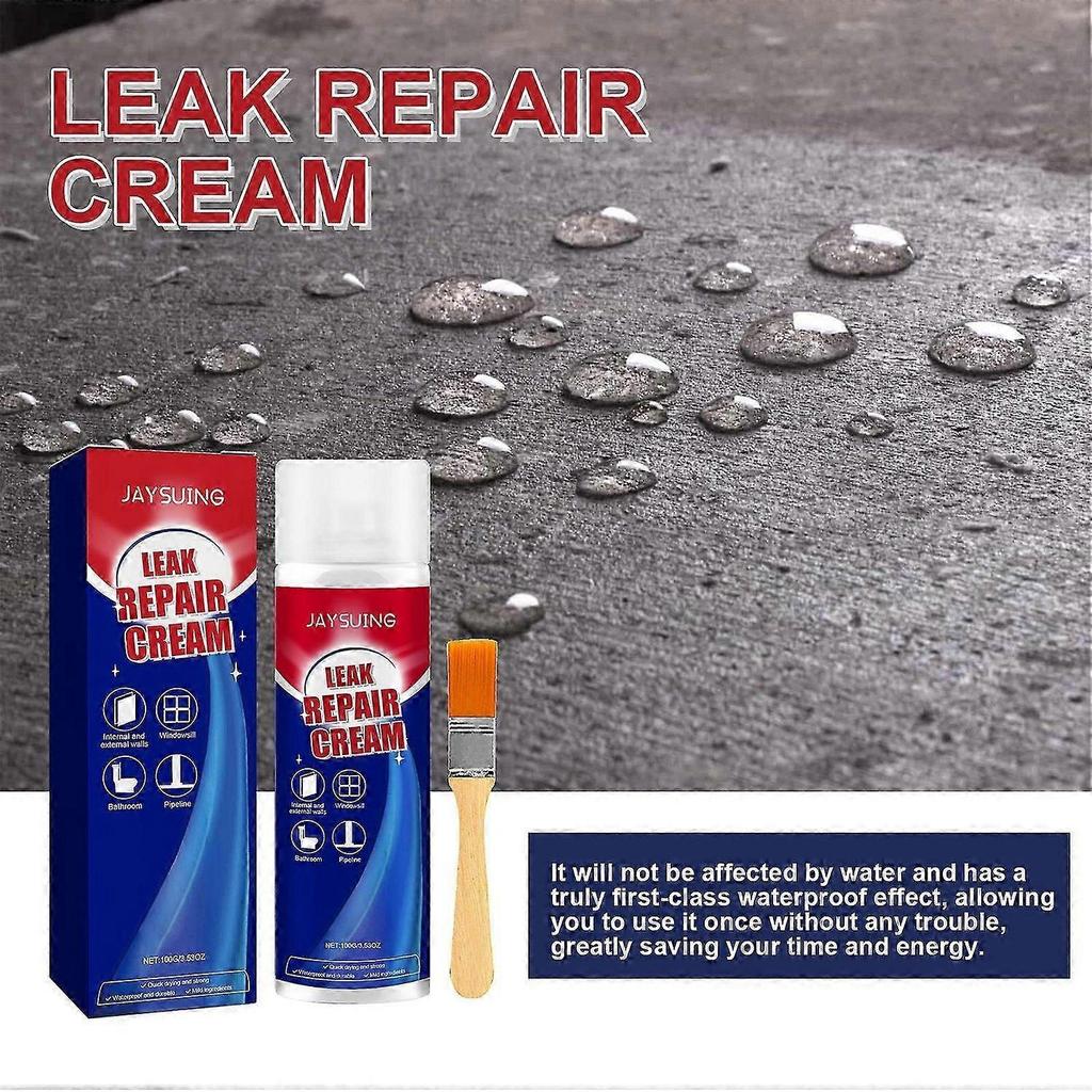 3x Sigillante Impermeabile Spray Ripara Perdite Multifunzione Pasta Fissa per Sbucciature Fessure con Pennello per Bagno Cucina