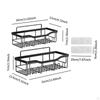 Bathroom Storage Shelf Modern Wall Mounted Shower for Kitchen Washbasin Dorm 2 Piece