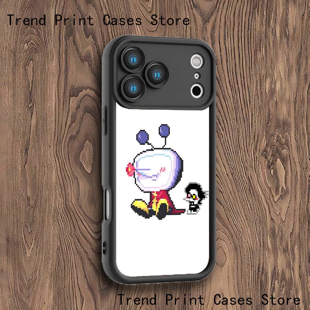 Tenna D-DeltaruneS Phone Case For iPhone 17,16,15,14,13,12,11,Pro,Max,Plus,X,XS,SE4,E,Mini Black Thickened Border Case