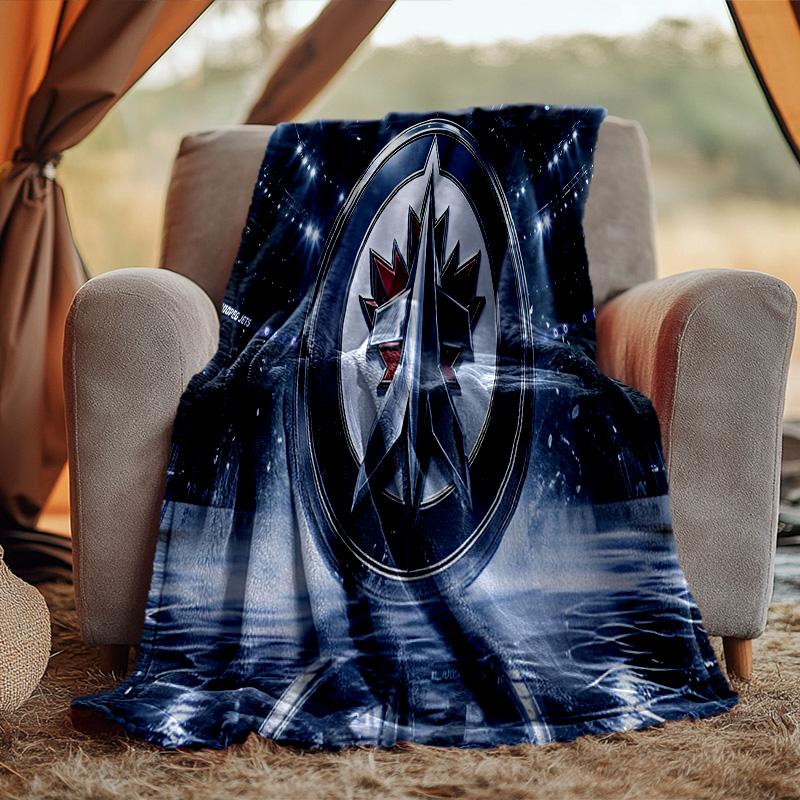 Winnipeg Jets Blanket Flannel Throw for Sofa, Travel, Camping, Livingroom, Office, Chair and Bed Soft and Warm Holiday Birthday gifts