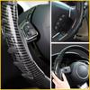Pair Carbon Fiber Car Steering Wheel Booster Cover No-Slip Accessories 37-39cm