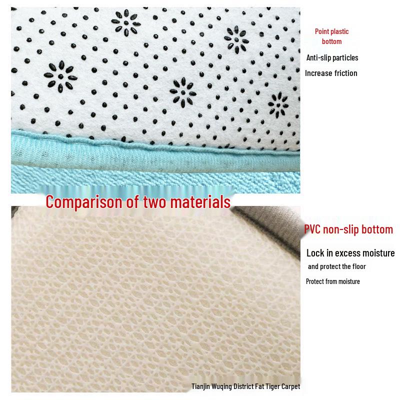 Non-Slip Quick Dry Coral Fleece Bath Mat - Water Absorbent Floor Rug for Bathroom Entrance