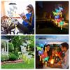 Solar Elephant Wind Chime Waterproof LED Color Changing Mobile Light Outdoor Decor for Garden Patio Courtyard