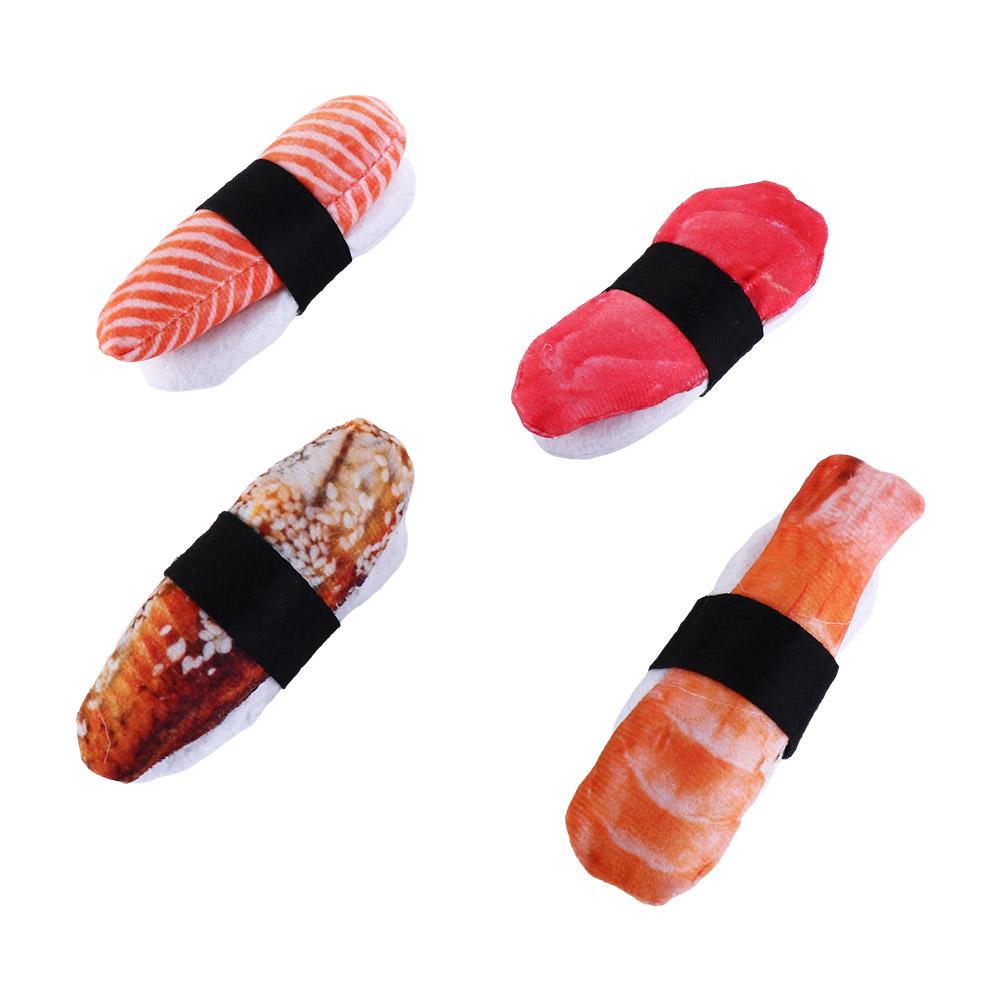 Sushi Shape Catnip Toy Simulation Kitten Interactive Toy Cute Pet Molar Toy Relieve Boredom
