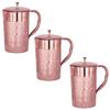 (Pack Of 3) Copper Jug with Lid | BPA Free, Non Toxic, Copper | Rustproof, Durable, Lightweight | with Added Health Benefits of Copper