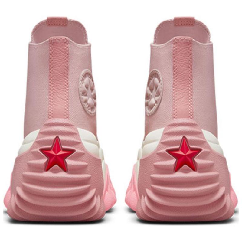 Converse Run Star Motion Wszechstronne Modne Odporne na Ścieranie Wysokie Buty Płócienne Unisex Różowo-Białe