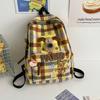 School BagsNew retro plaid  for women's junior high school backpack for women's college students Backpacking travel Japanese ins student