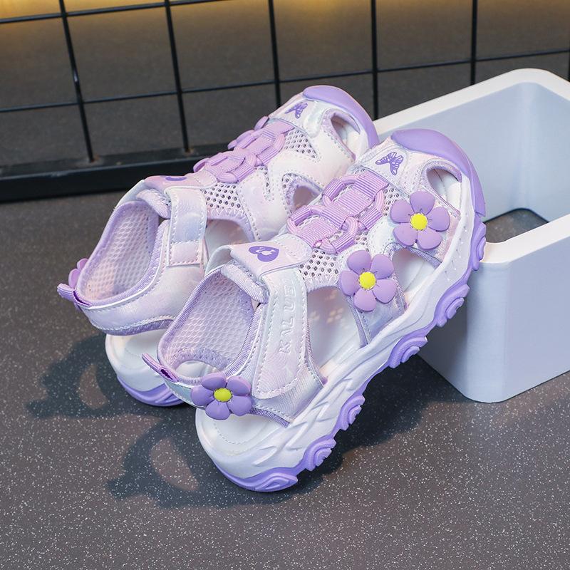 Girls' Sandals2026New Summer Closed-Toe Princess Shoes for Girls, Korean Style Casual Beach Shoes for Children