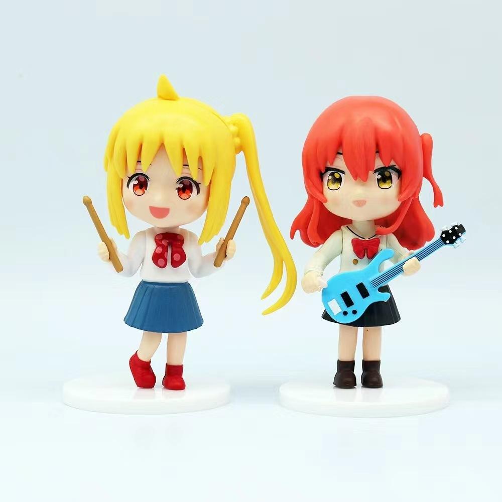 Bocchi 6pcs The Rock Doll Toy Model Decoration Caricature Cartoon Material Pvc