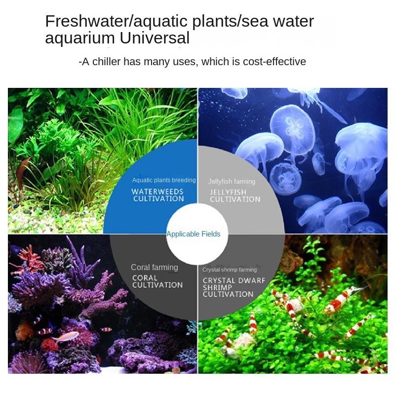 200W 60L Sustainable Refrigeration Fish Tank Cooler Aquarium Water Chiller Heater System 10-40℃ Constant Temperature Device