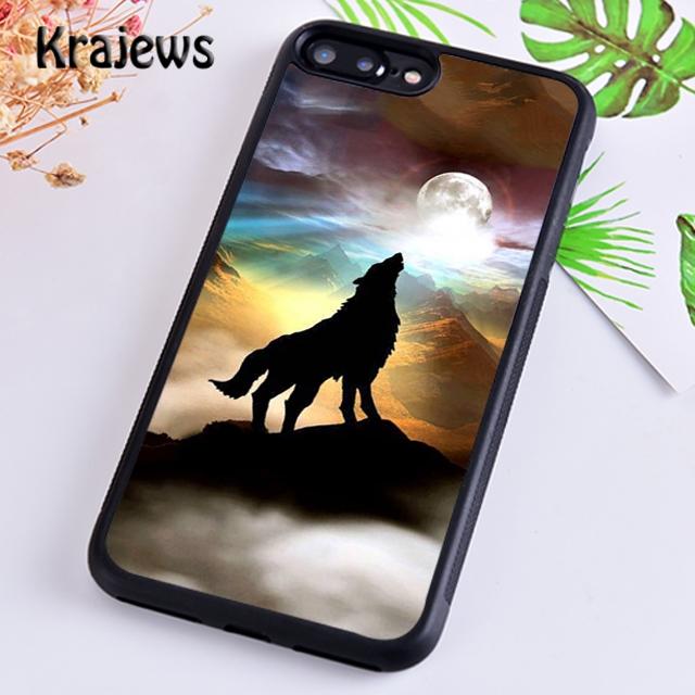 Howl of A Wolf Under The Moon pattern Phone Case Cover For iPhone 17 Air 16 15 14 plus 12 13 pro max