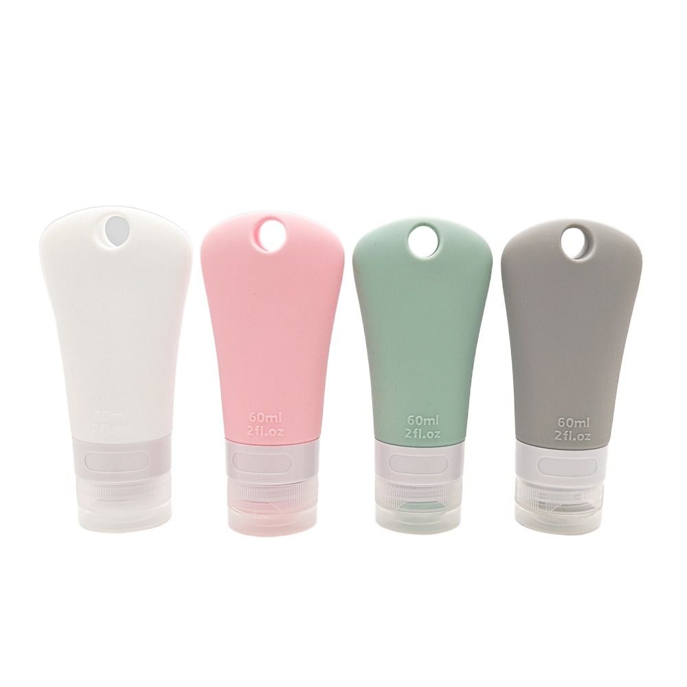 

Shower Gel Shampoo Refillable Bottle 60ml Squeeze Container Travel Accessories Sub-bottling серый