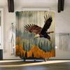 Eagle Shower Curtain Forest Bath Curtain Autumn Nature Bathroom Curtain Washable Easy to Care with