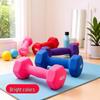Rubber-Coated Hexagonal Dumbbell - Smooth Surface for Home Fitness, Cast Iron Core, Plastic-Dipped
