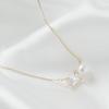 925 Silver Gold-Plated Pearl Chain Women's Necklace