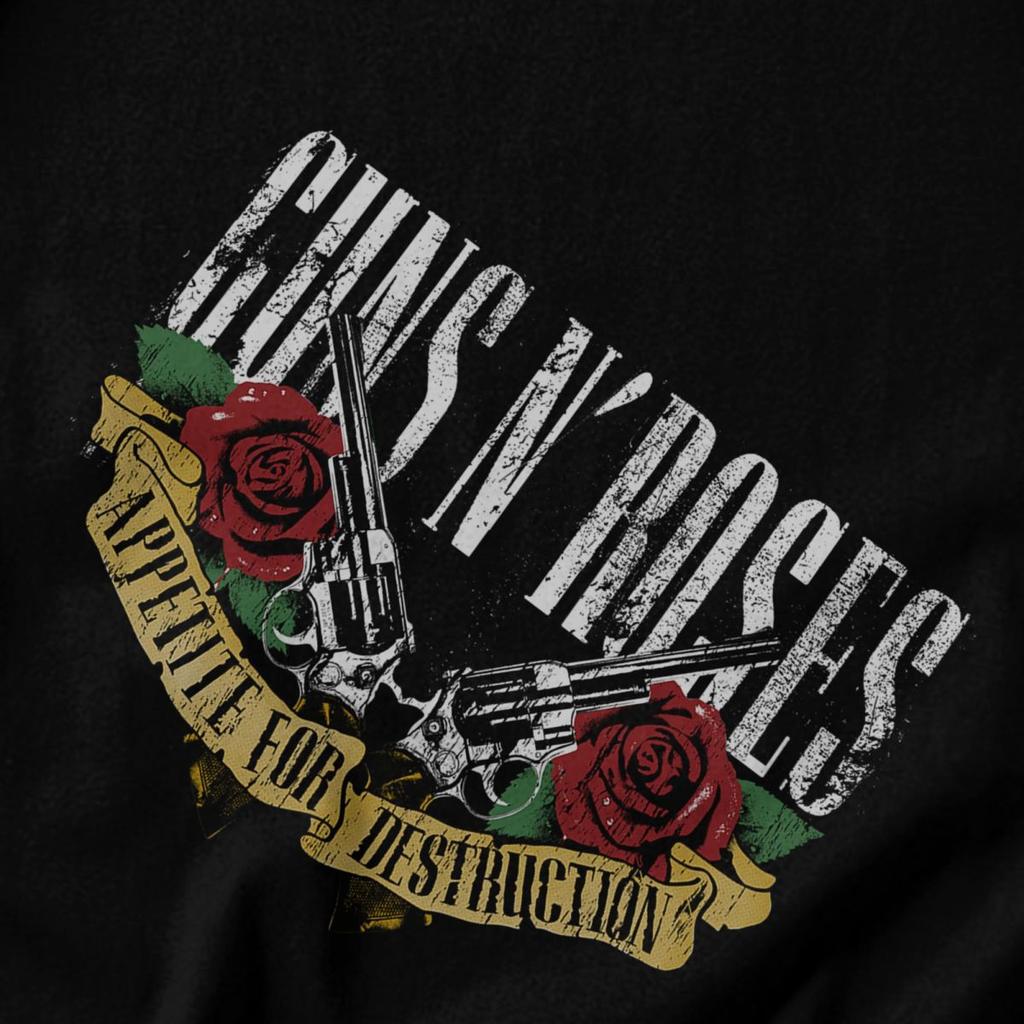 Men T Shirt Guns N Roses Band Fans Gifts Y2K Graphic Tees Unisex Clothing T Shirts