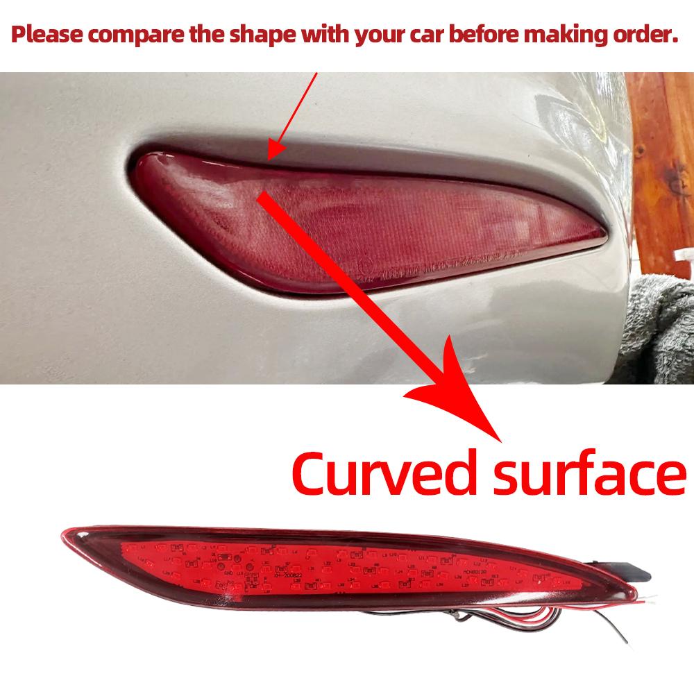 Car Flashing 2PCS LED Rear Bumper Reflector For Hyundai Sonata 8 2010 2011 2012 2013 2014 Brake Light Fog Lamp Turn Signal