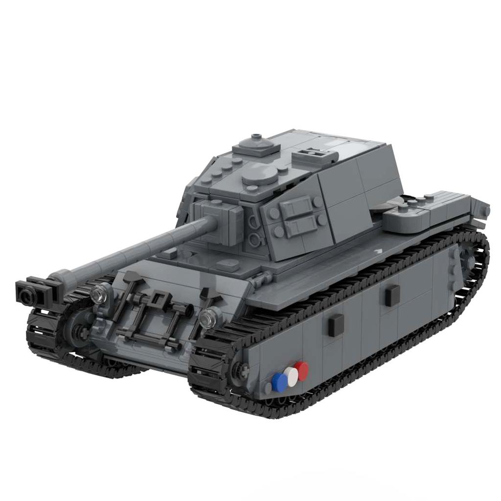Erster Weltkrieg Zweiter Weltkrieg Französische Armee Panzer AMX-13 CHAR B1 BIS Somua S35 AMX-30 Renault FT-17 ARL44 Lorraine 155 Gepanzertes Militär Baustein Spielzeug